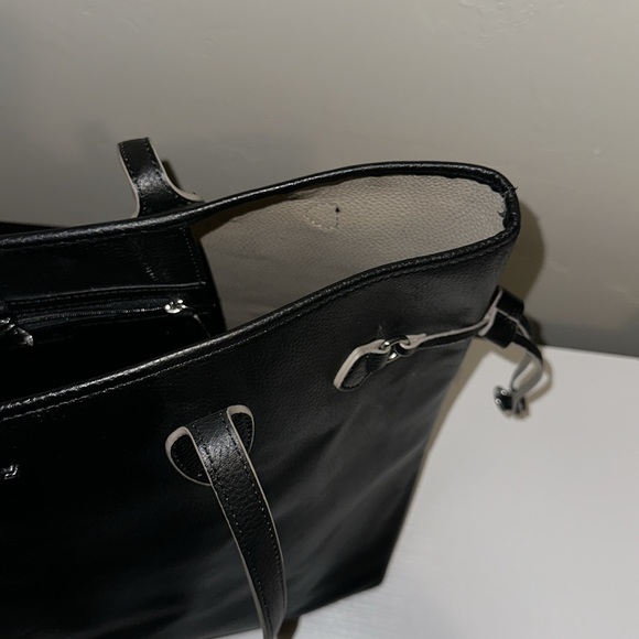 Lodis Black Leather Tote Purse EUC - Picture 8 of 10